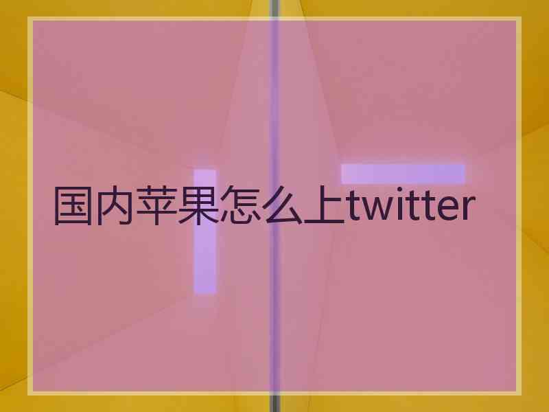 国内苹果怎么上twitter