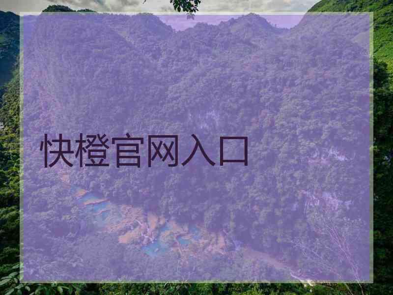 快橙官网入口