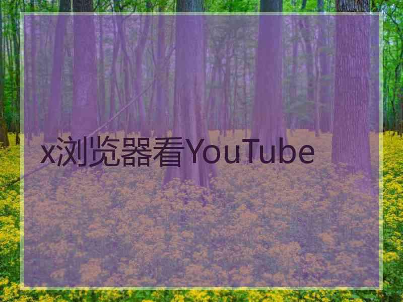 x浏览器看YouTube