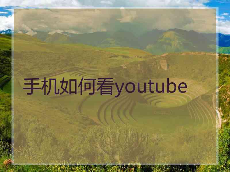 手机如何看youtube