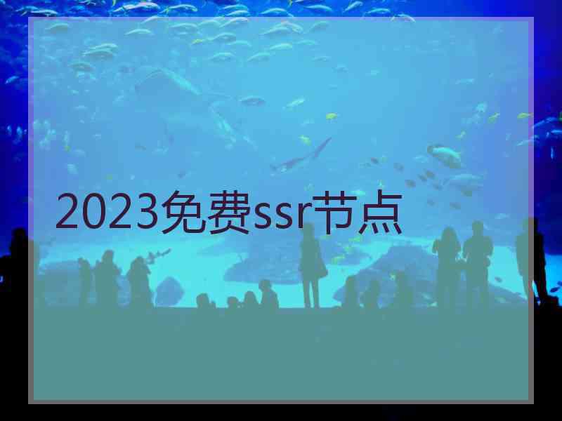 2023免费ssr节点
