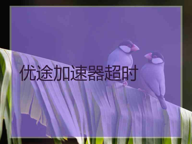优途加速器超时