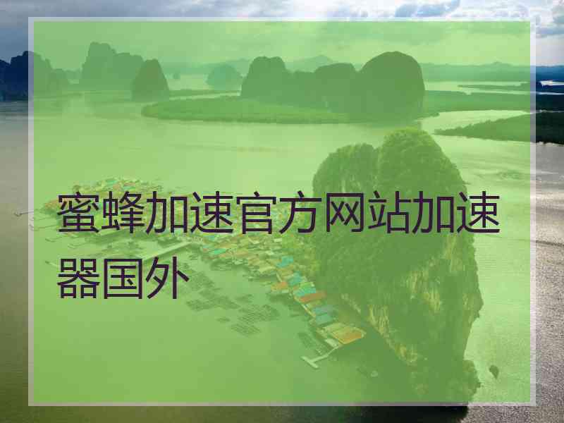 蜜蜂加速官方网站加速器国外