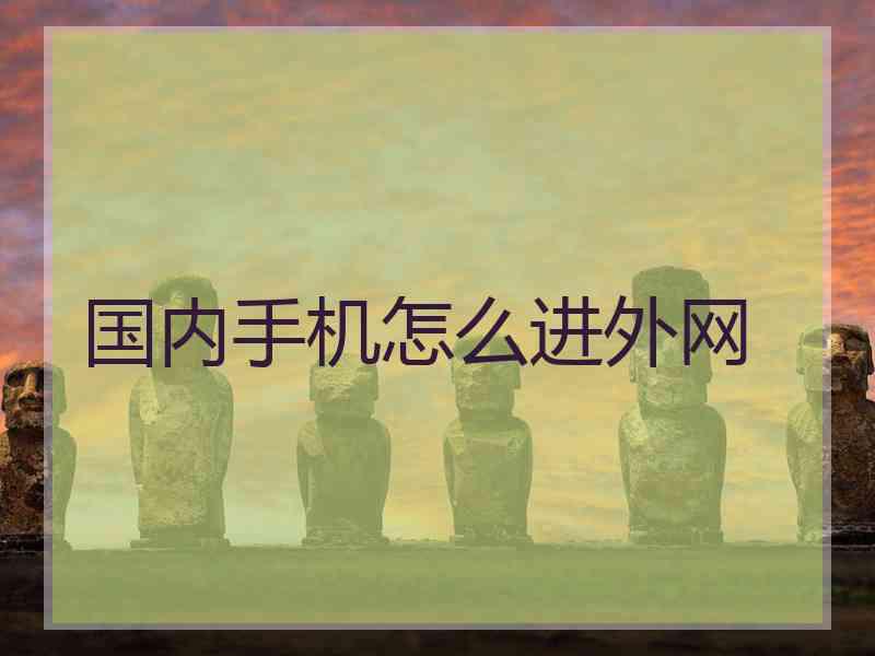 国内手机怎么进外网