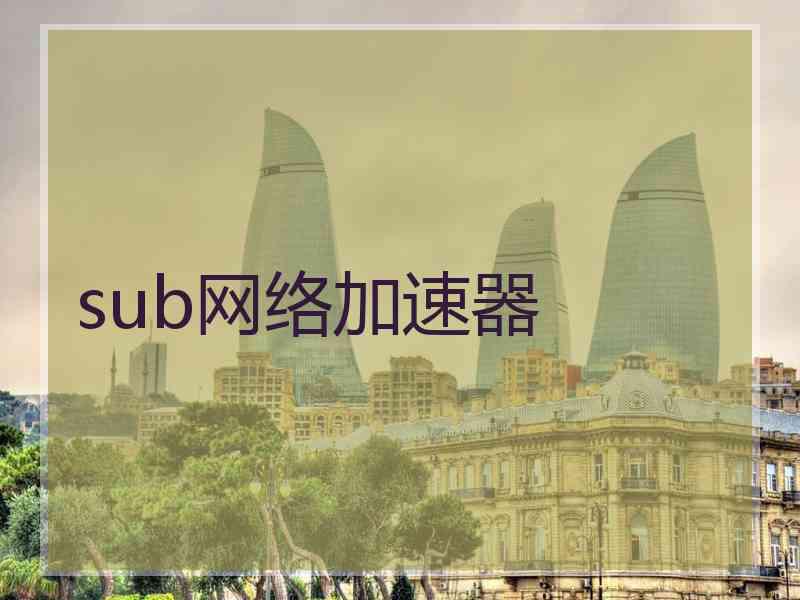sub网络加速器