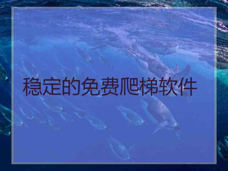 稳定的免费爬梯软件
