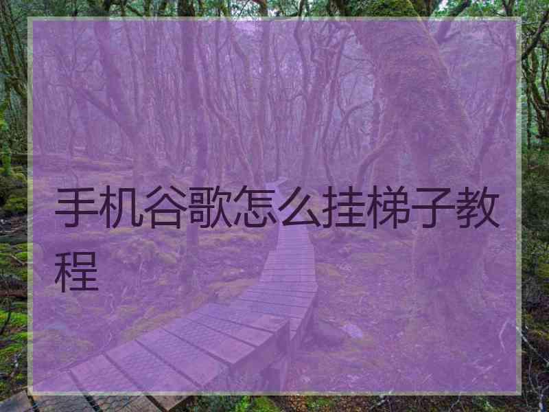 手机谷歌怎么挂梯子教程