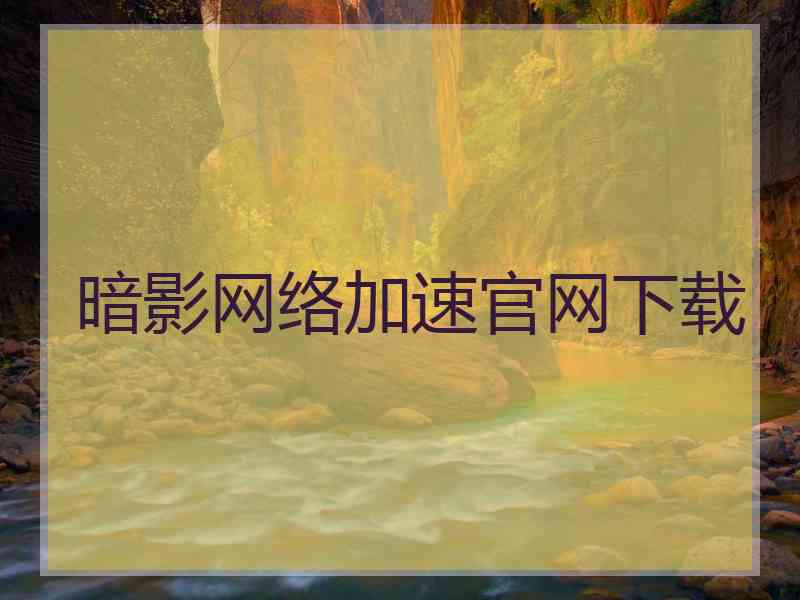 暗影网络加速官网下载