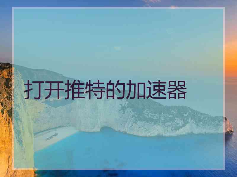 打开推特的加速器