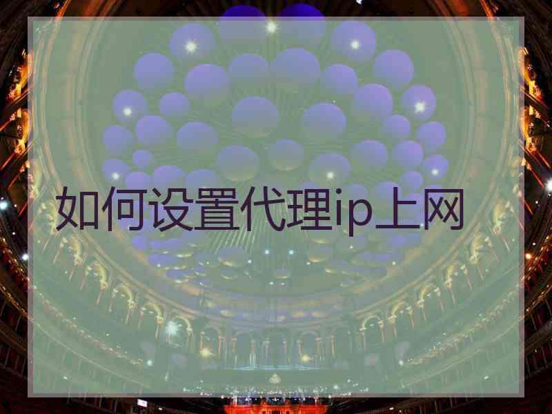 如何设置代理ip上网