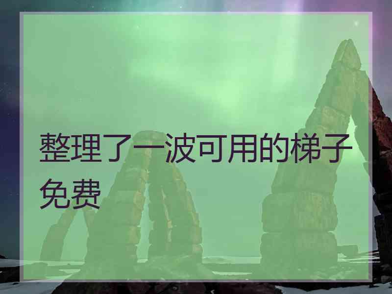 整理了一波可用的梯子免费