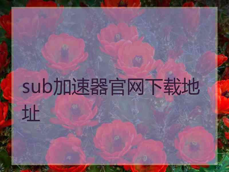 sub加速器官网下载地址