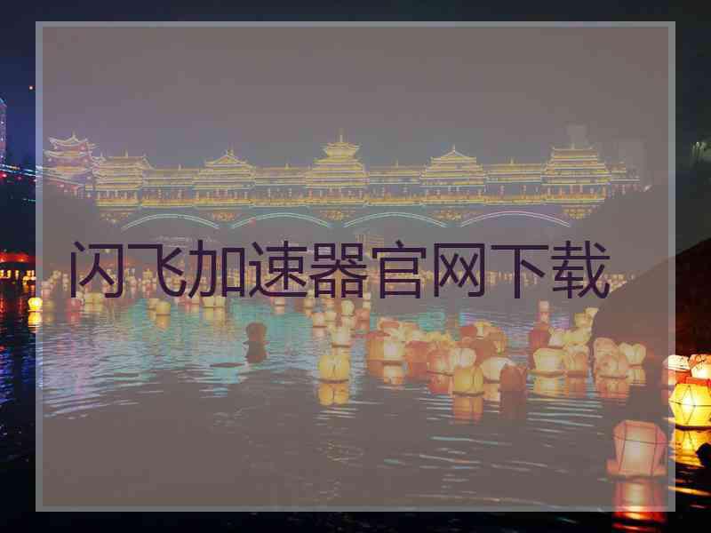 闪飞加速器官网下载