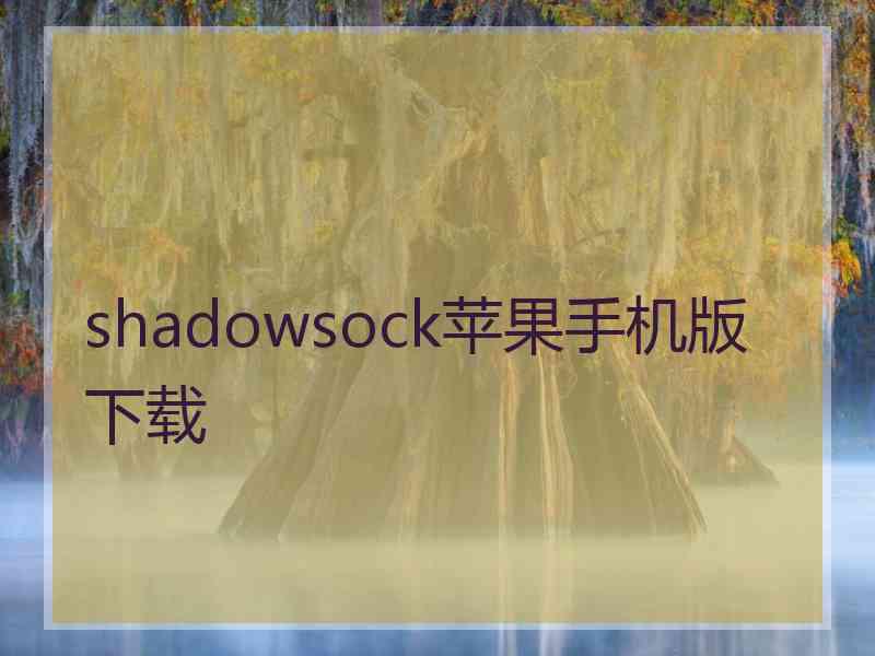 shadowsock苹果手机版 下载