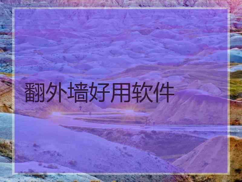 翻外墙好用软件