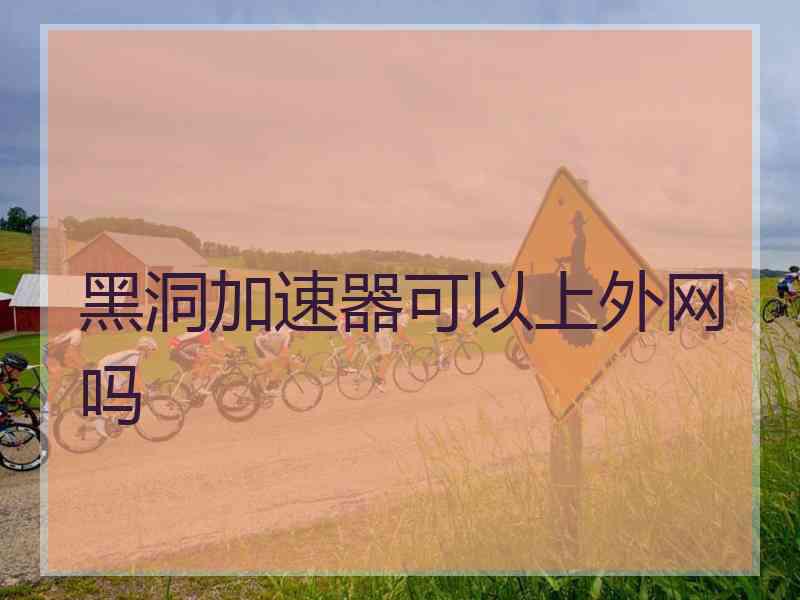 黑洞加速器可以上外网吗