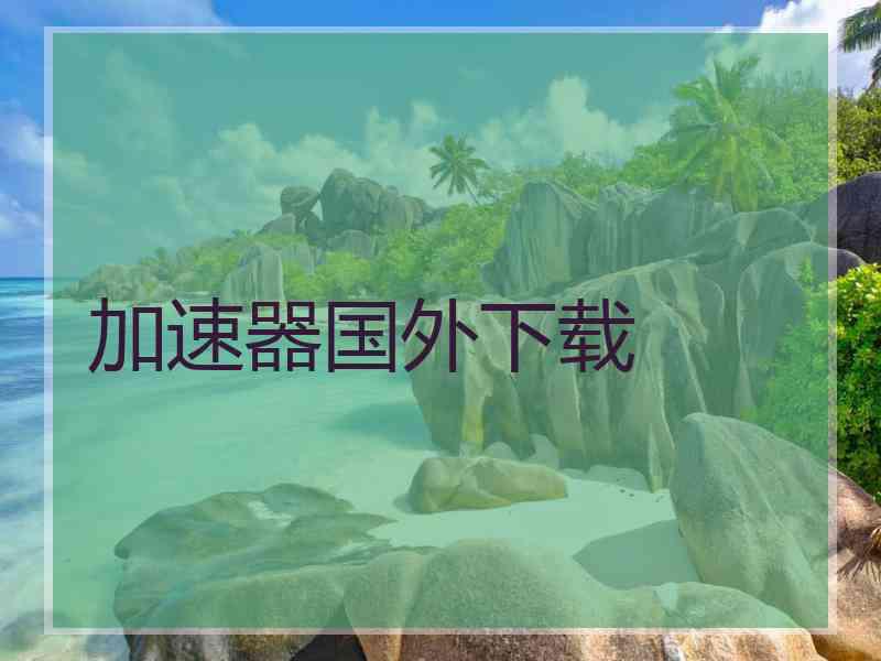 加速器国外下载