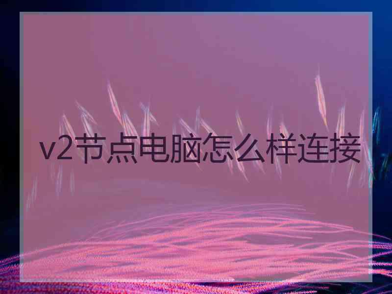 v2节点电脑怎么样连接