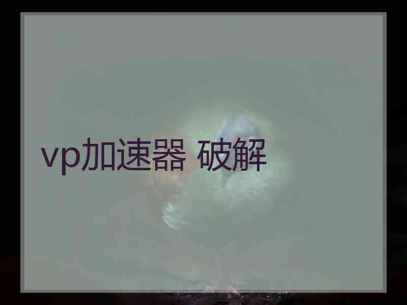 vp加速器 破解